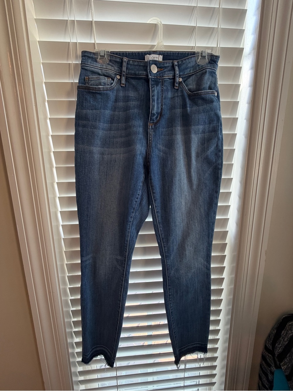 LOFT Women's Dark Blue High-Rise Skinny Jeans